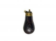A Tiny Leather Covered Powder Flask