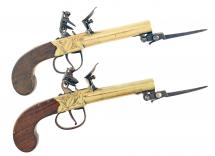 A Pair of Flintlock Bayonet Pistols