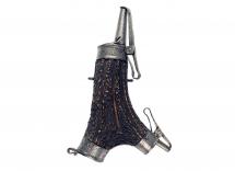 A Superb Stag Horn Flask
