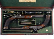 An Untouched Cased Pair of Duelling Pistols