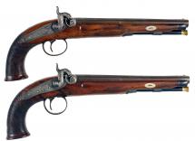 A Superb Pair of Cased Pistols by Calvert of Leeds