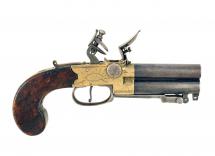 A Tap Action Pistol with Bayonet by Bond