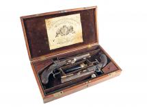 A Cased Pair of Percussion Pistols by J. Blanch