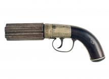 A Scarce In Line Pepperbox Revolver