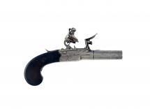 A Small Flintlock Pocket Pistol by Wilson