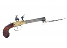 A Flintlock Pocket Pistol by P. Bond