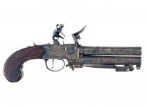 A Flintlock Tap Action Pistol by Brander