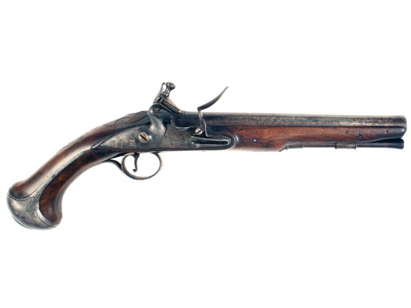 A Superb Steel Mounted Flintlock Holster Pistol by Richards.