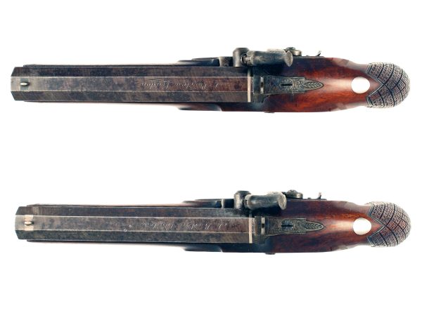 A Crisp Pair of Overcoat Pistols by Barton - Image 3