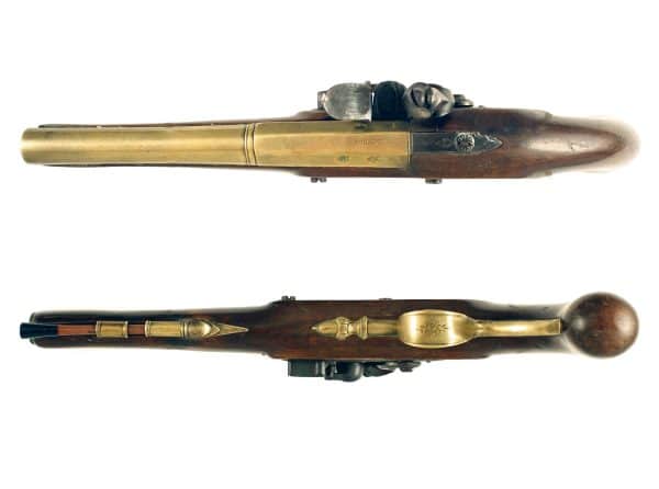 A Flintlock Officers Pistol signed Twigg. - Image 3