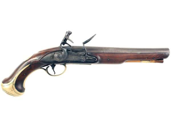 A Flintlock Holster Pistol by T. Jones of London