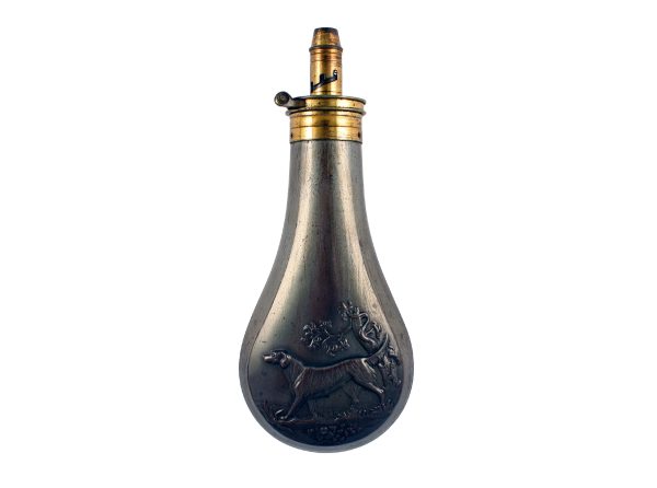 A Mint Hunting Dog Flask