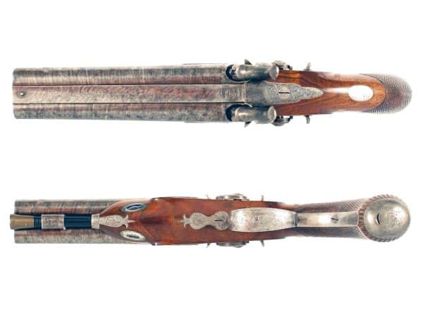A Fine Cased Double Barrel Pistol - Image 4