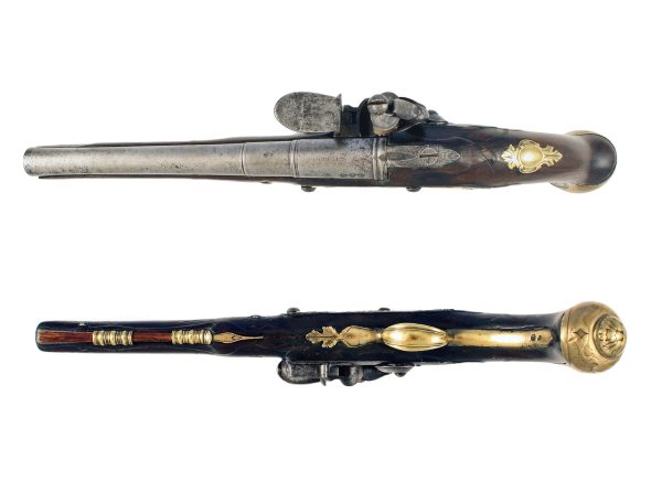 An Early Flintlock Holster Pistol by J. White, London. - Image 3