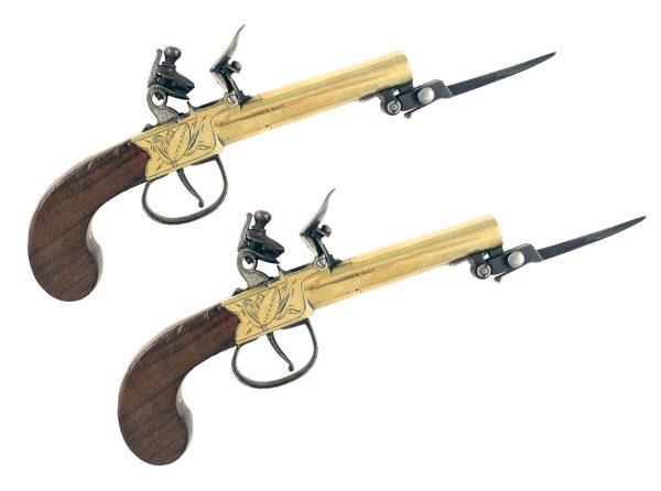 A Pair of Flintlock Bayonet Pistols - Image 2