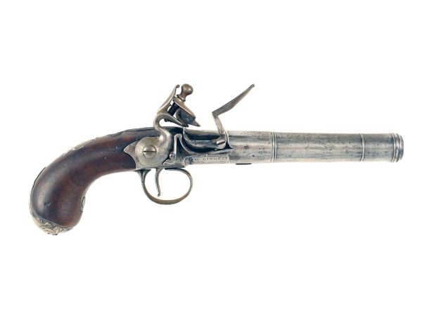 A Pair of Flintlock Queen Anne Pistols. - Image 3