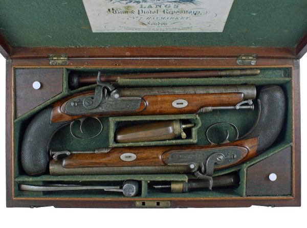 A Cased Pair of Belt Pistols by Lang - Image 2