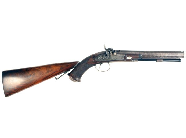 A Cased Rifled Percussion Pistol by Wheeler & Son - Image 2