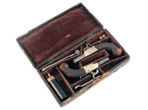 A Cased Pair of Percussion Pocket Pistols by Dooley - Image 2