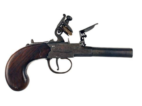 A Double Barrel Flintlock Pocket Pistol - Image 3