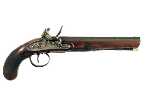 A Flintlock Officers Pistol by Richards.