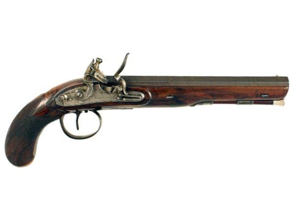 A Flintlock Officers Pistol by Richards.