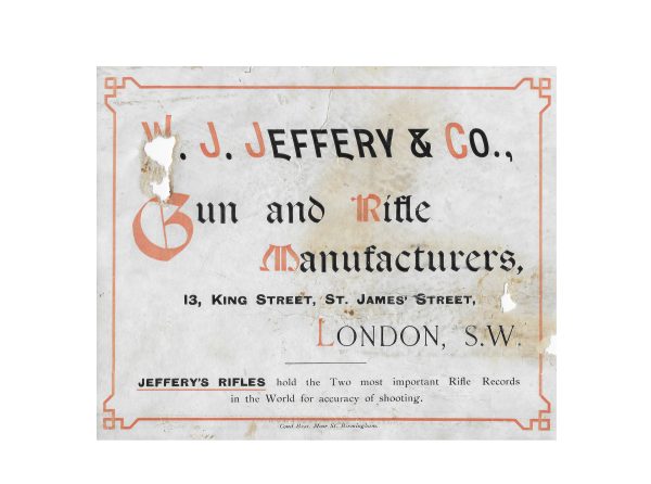 W. J. J. Jeffery and Co, Trade Label.