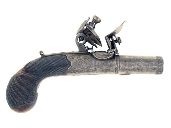 A Crisp Flintlock Pocket Pistol by Boaler of Newark