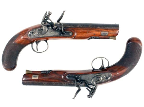 A Pair Of Flintlock Overcoat Pistols