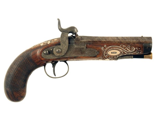 A Fine Silver Inlaid Pistol