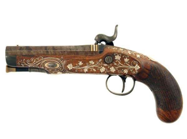 A Fine Silver Inlaid Pistol - Image 2
