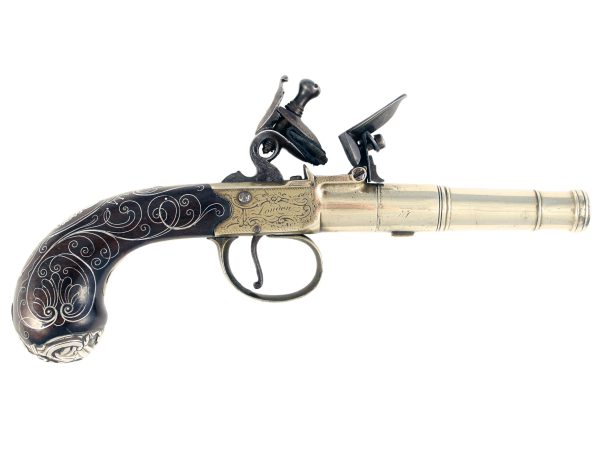 A Silver Inlaid Pistol