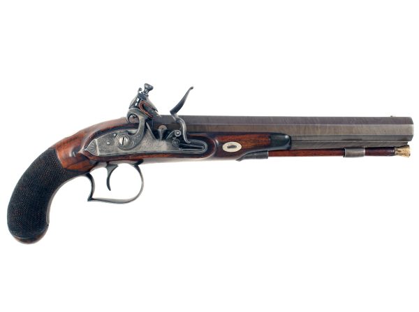 A Flintlock Duelling or Officers Pistol