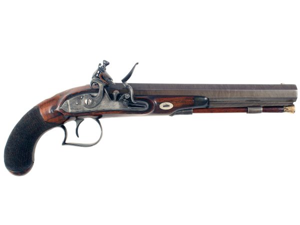 A Flintlock Duelling or Officers Pistol