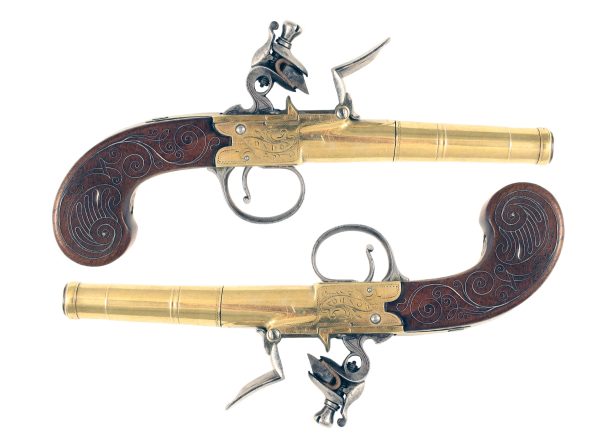 A Pair of Silver Mounted Pistols