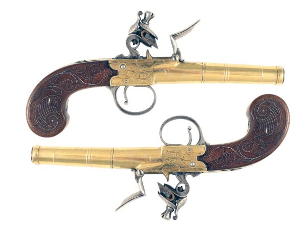 A Pair of Silver Mounted Pistols