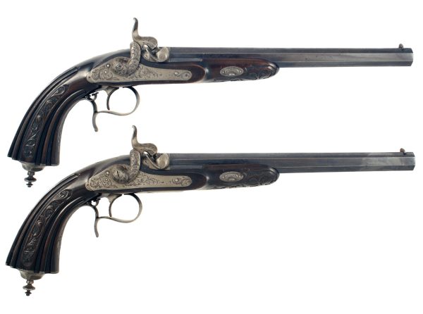 A Cased Pair Of Duelling Pistols - Image 3