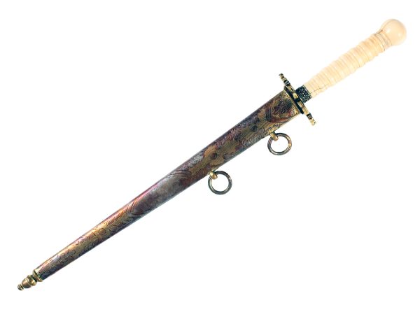 A Fine Blue & Gilt Naval Dirk