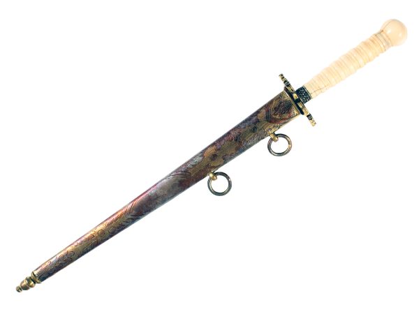 A Fine Blue & Gilt Naval Dirk