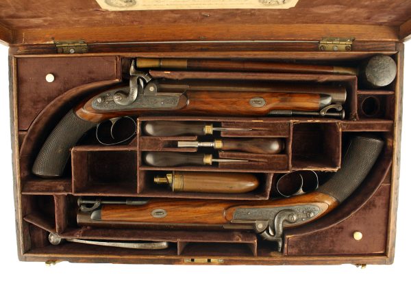 A Cased Pair Of Officers Pistols - Image 3