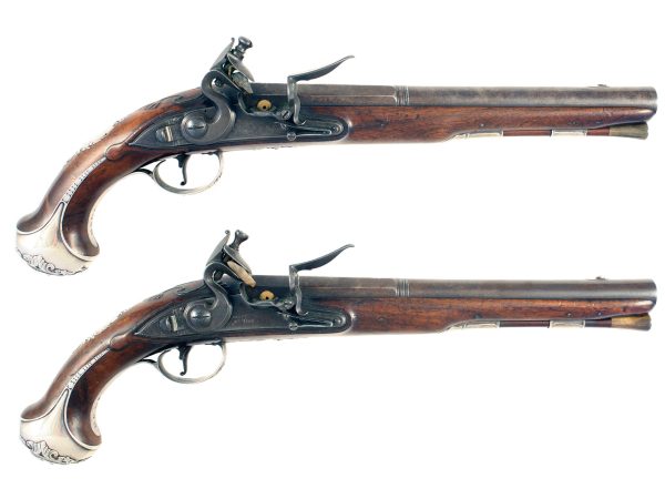 A Pair of Silver Mounted Pistols