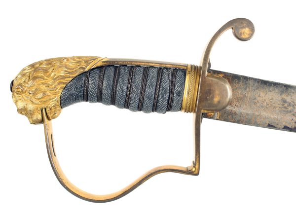 A Blue And Gilt Flank Officers Sword