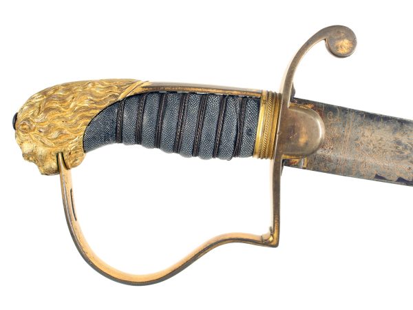 A Blue And Gilt Flank Officers Sword
