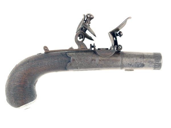 A Good Flintlock Pocket Pistol by Sykes of Oxford