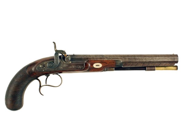 A Percussion Duelling Pistol with Secret Rifling