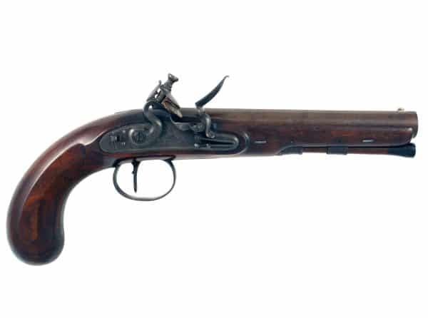 A Barton Flintlock Officers Pistol