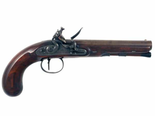 A Barton Flintlock Officers Pistol