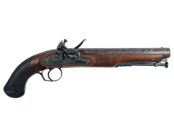 A Very Good Flintlock Officers Pistol by Prosser