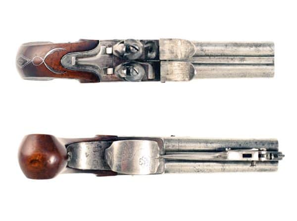 A Double Barrel French Flintlock Pistol - Image 2