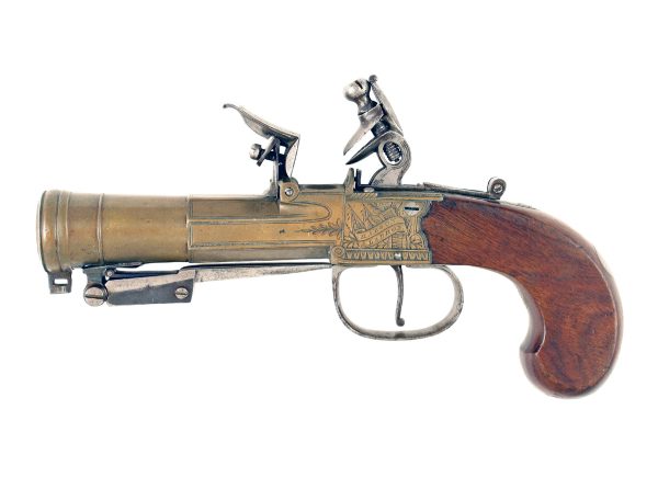 An Untouched Flintlock Blunderbuss Pistol